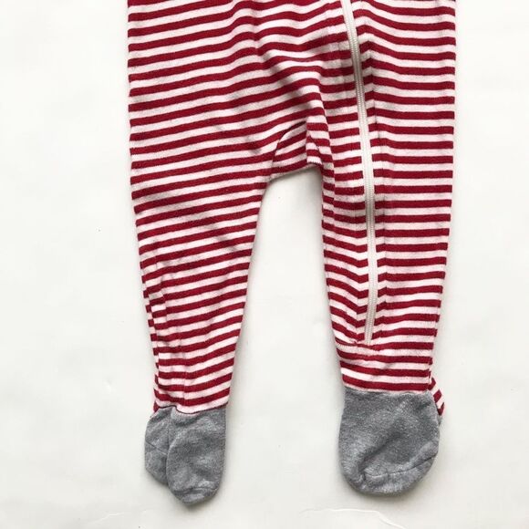Burts Bees Baby stripe footed pyjamas VGUC 3-6 months - Picture 3 of 6
